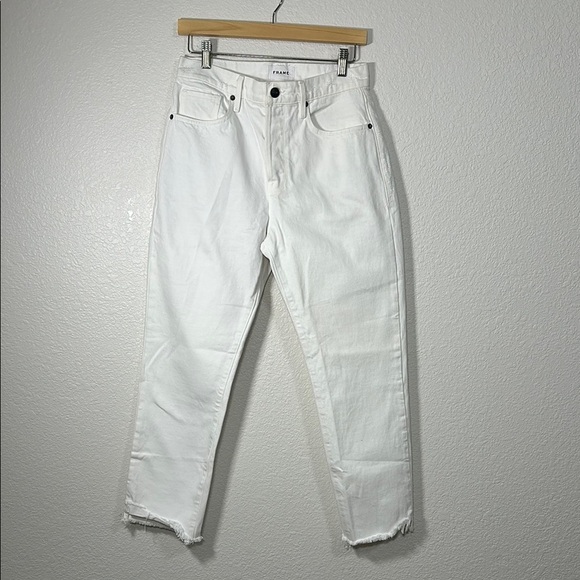 Frame Le Original White Denim, Straight Leg 27 - Picture 1 of 5